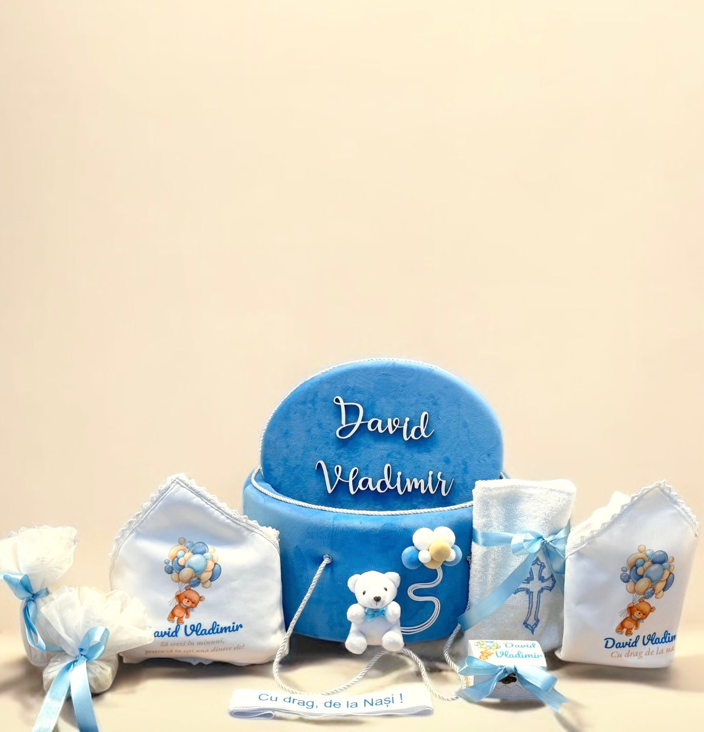 Cufar si trusou botez personalizat David