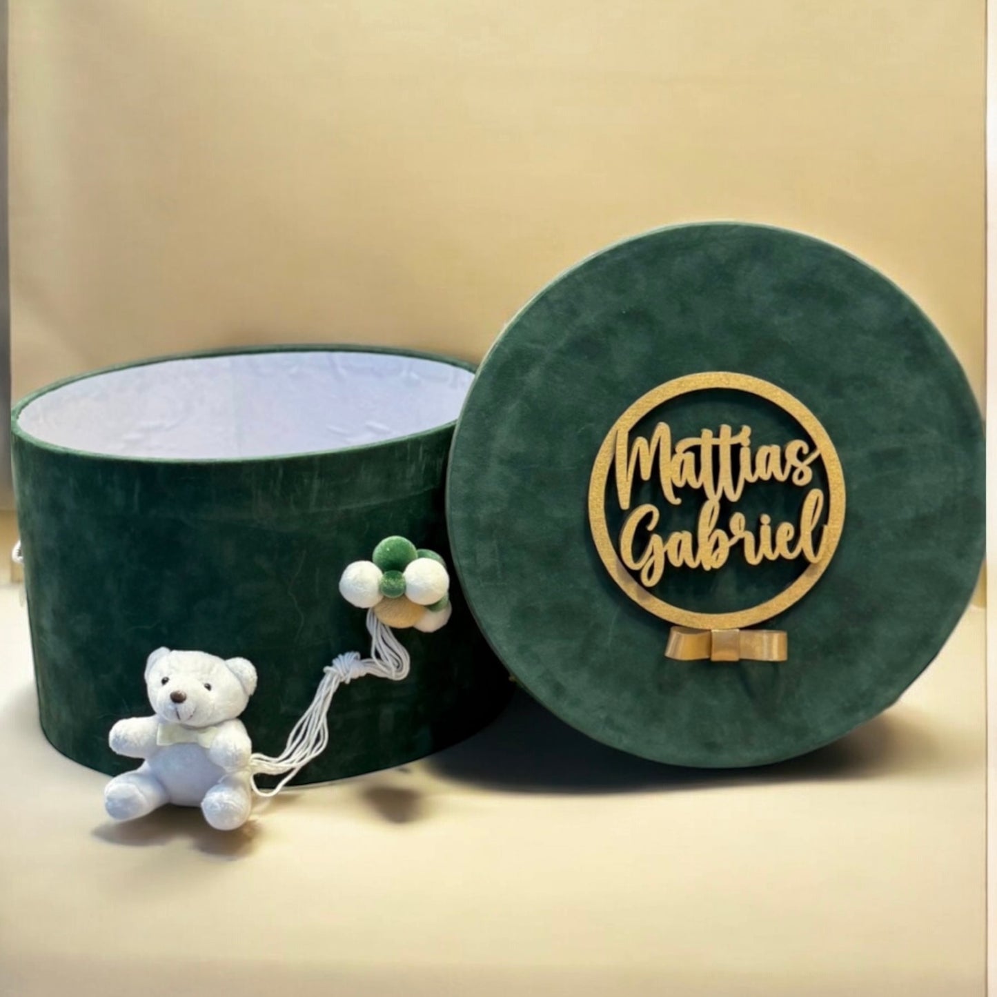 Cufar din carton catifelat personalizat