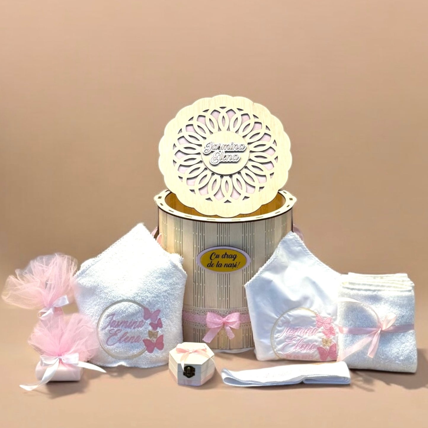 Cufar si trusou botez personalizat