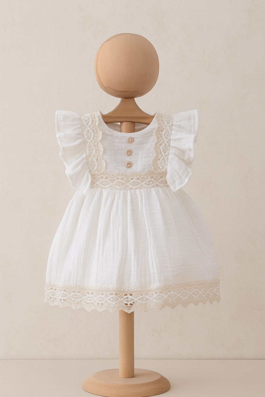 Rochita muselina fetite nou nascut bitez ceremonie elaganta cadou