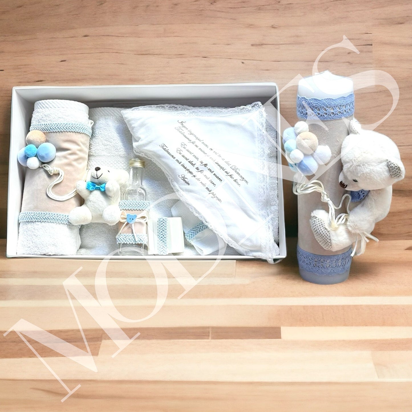 Set trusou si lumanare botez