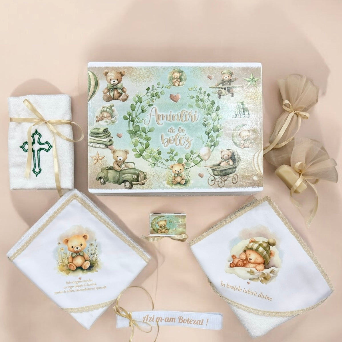 Trusou baieti fetite botez personalizat modines