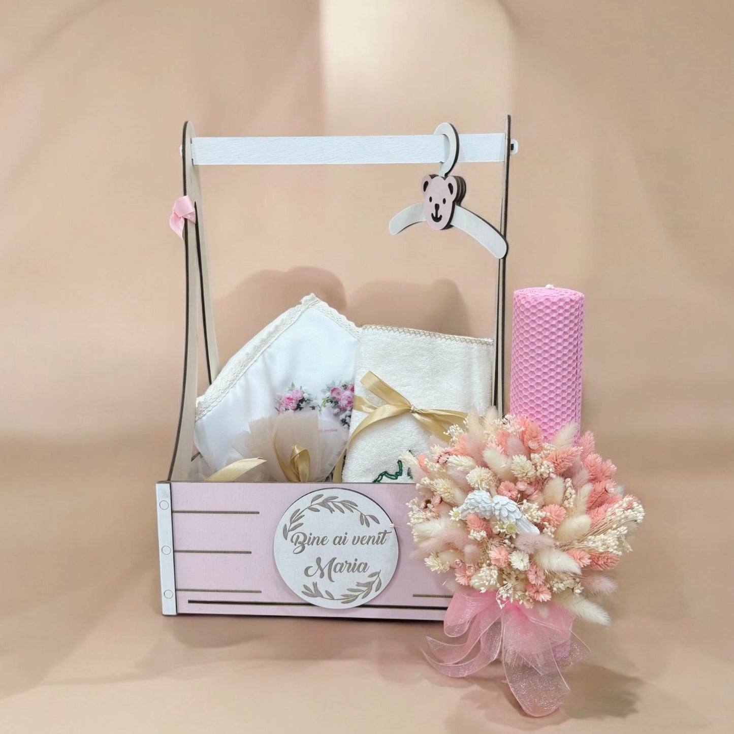 Cufar, trusou si lumanare botez fetite