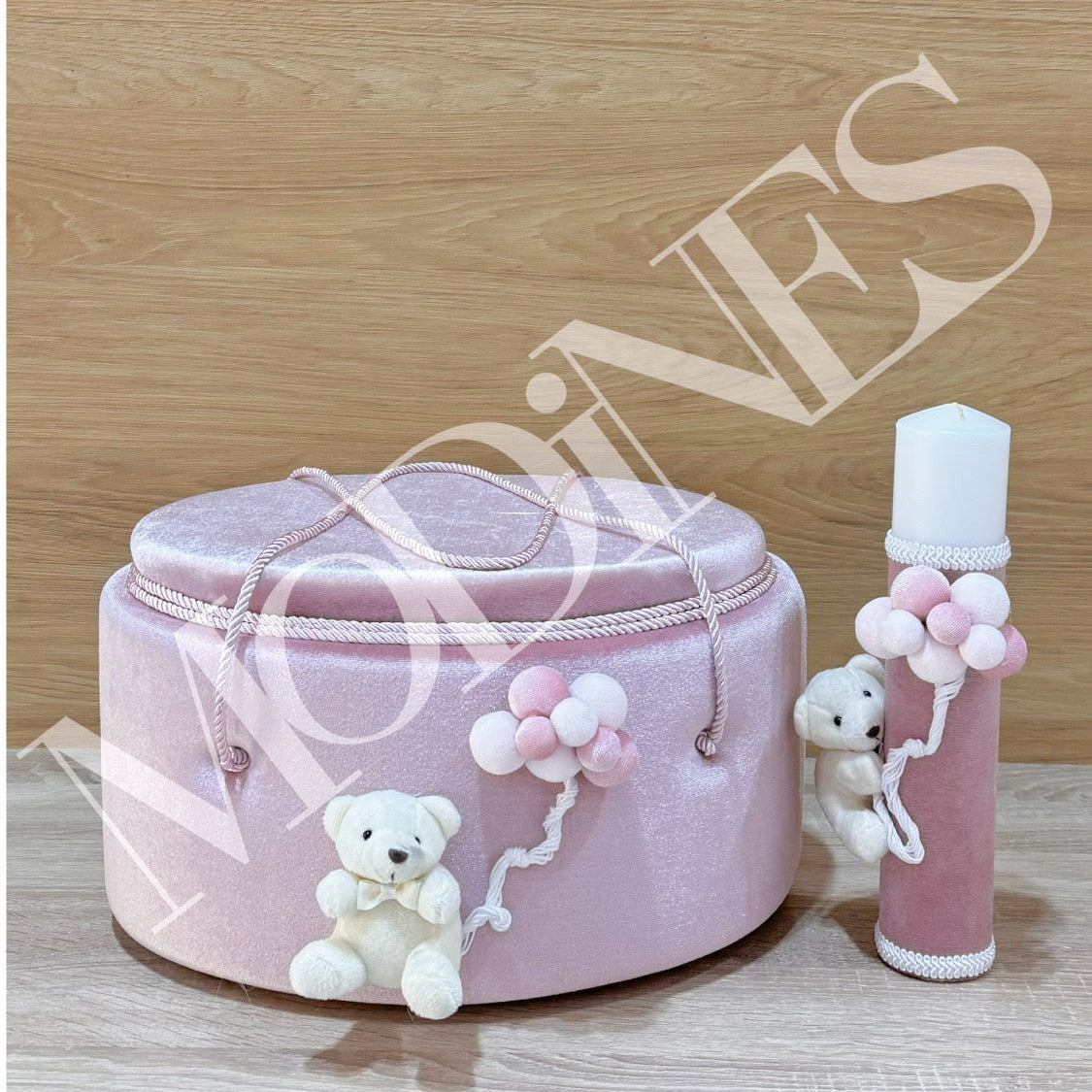 Set cufar, trusou si lumanare botez