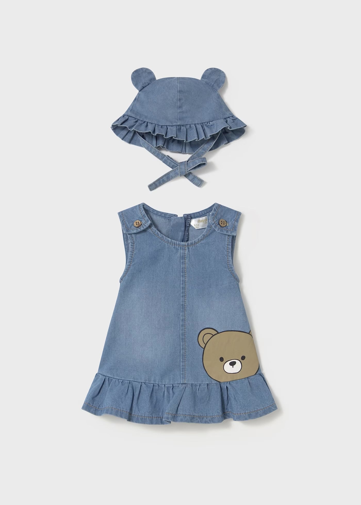 Rochie denim cu palarie nou-nascut fetite Mayoral