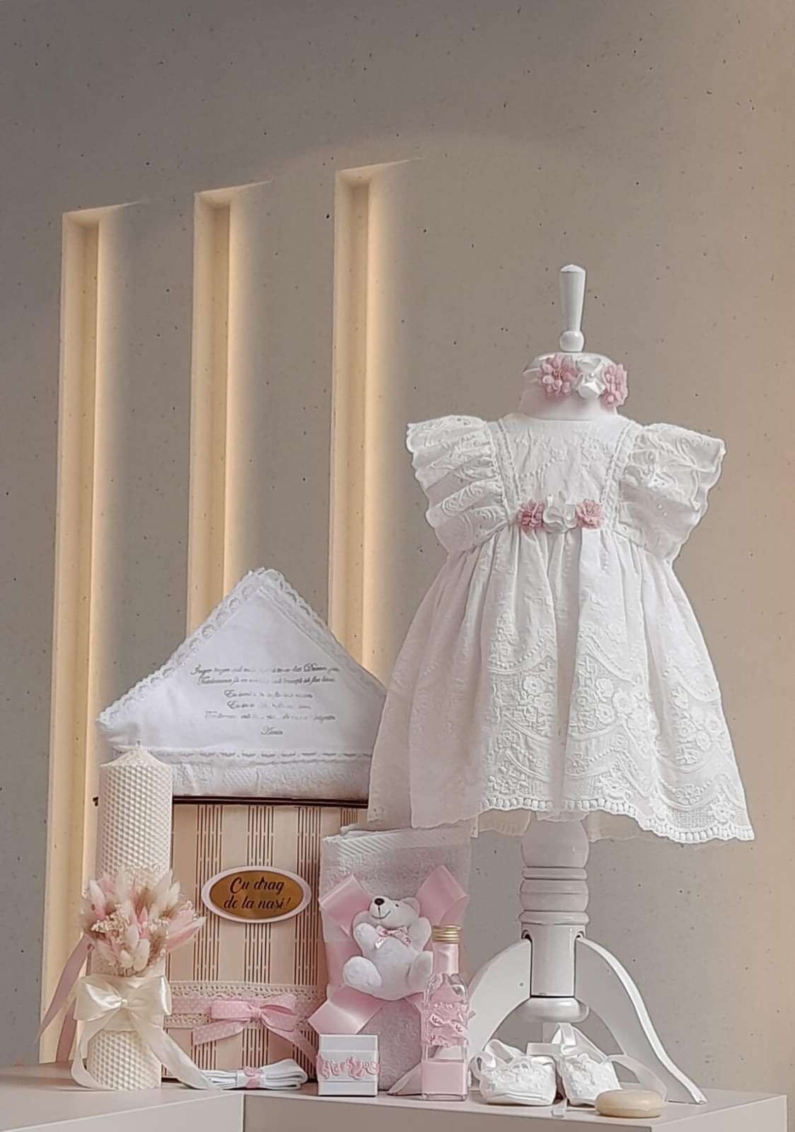 Set trusou complet fata rochita fetite lumanare personalizata