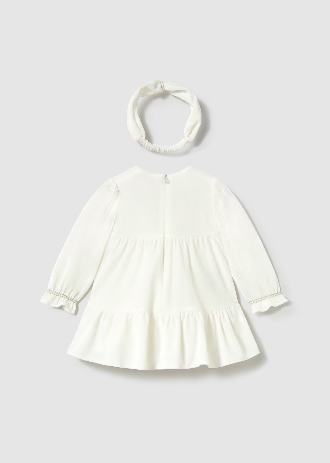 Rochie catifea cu bentita bebe