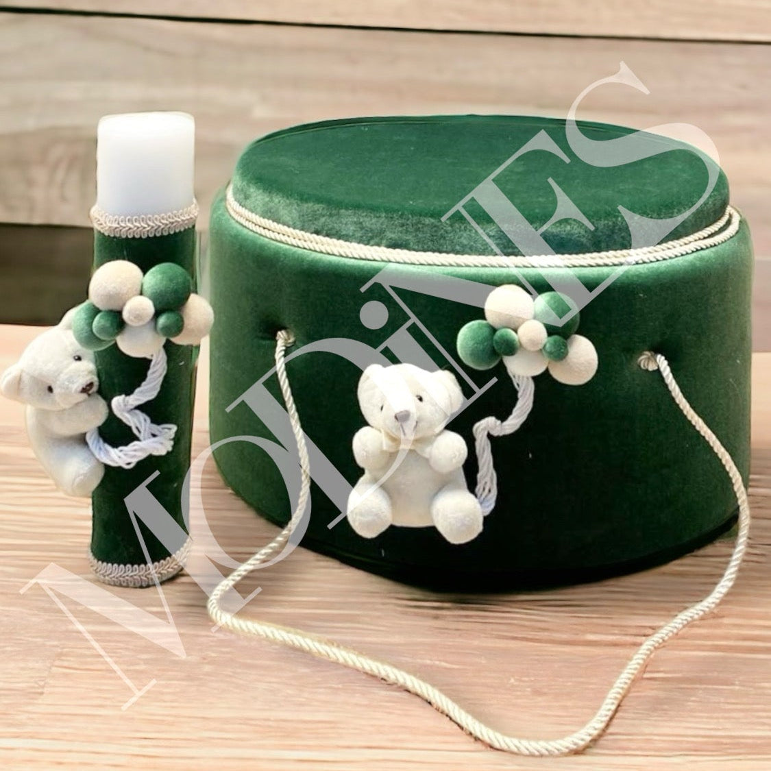 Set cufar, trusou si lumanare botez