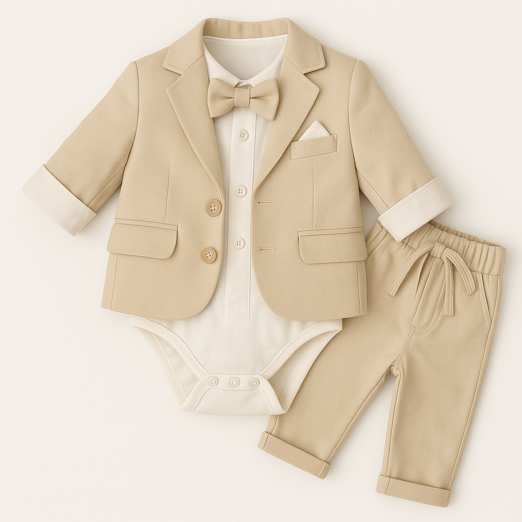 Costum bebelus botez baiat ceremonie elegant sacou