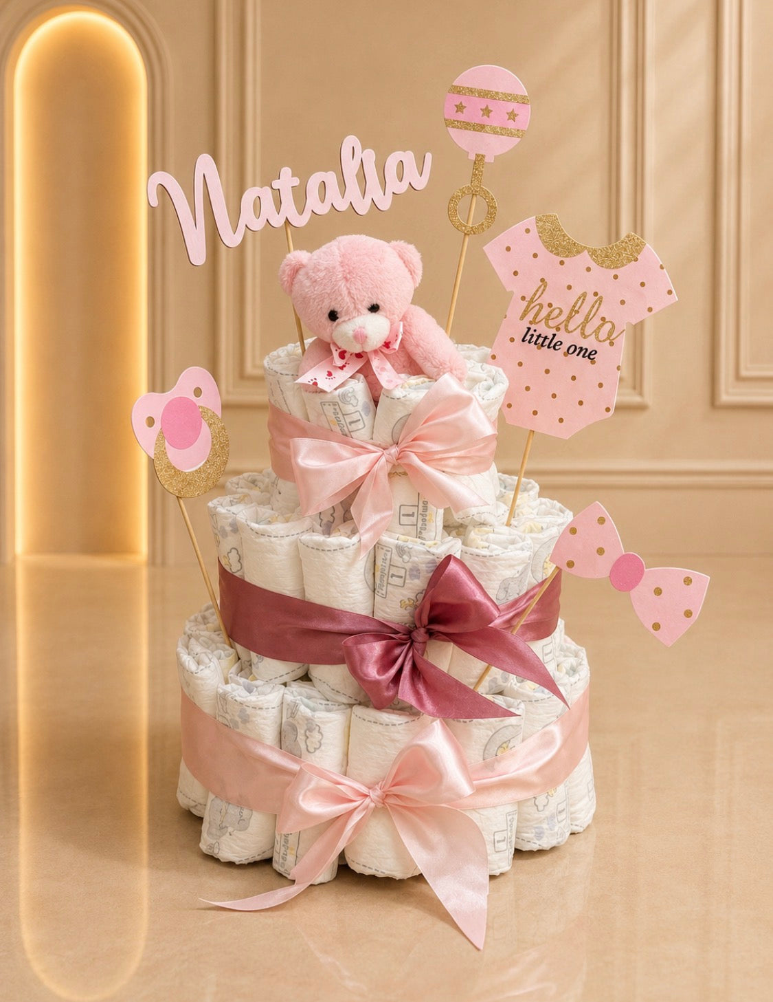 Tort pampers cadou nou-nascut fetita