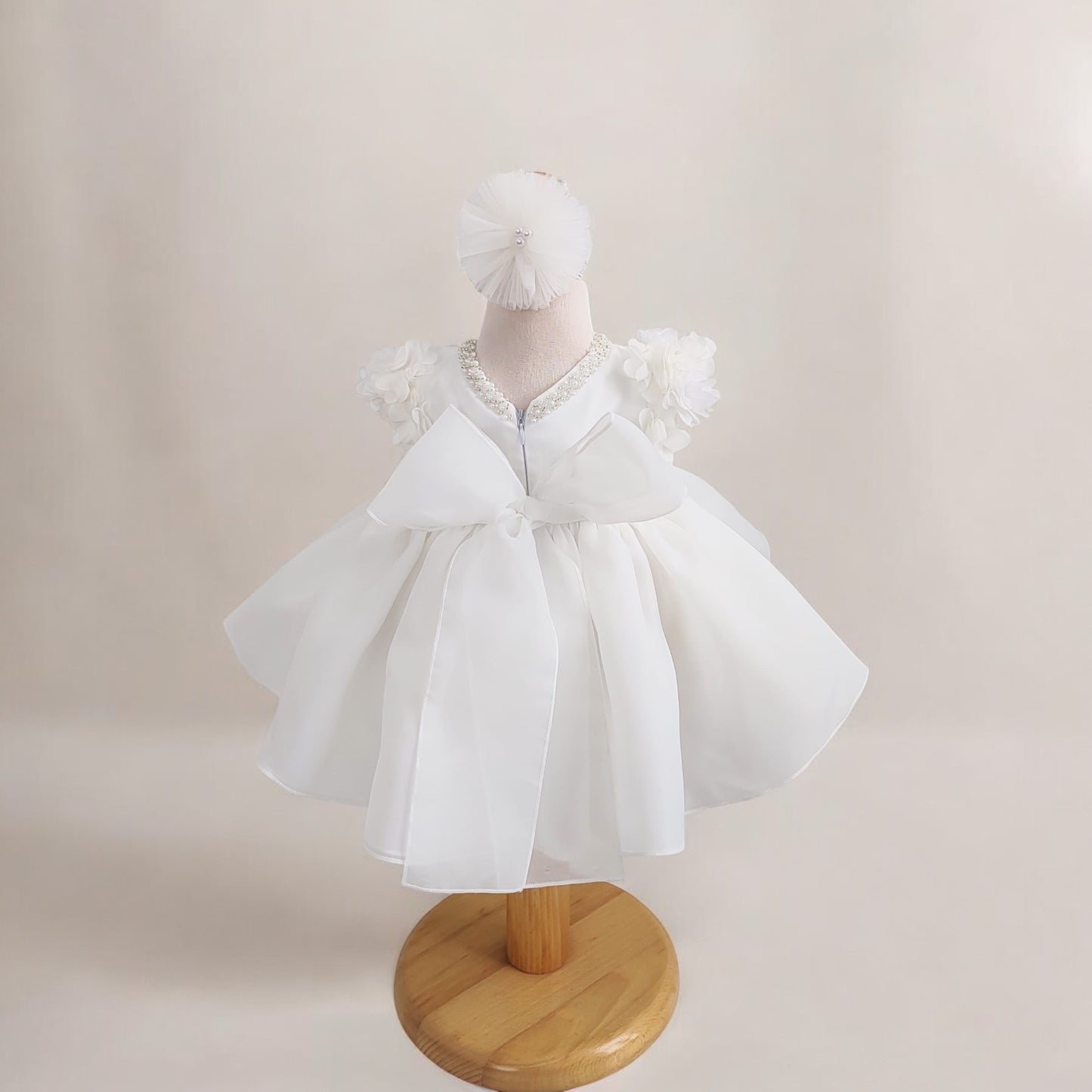 Rochita si accesoriu fetite Margo alb