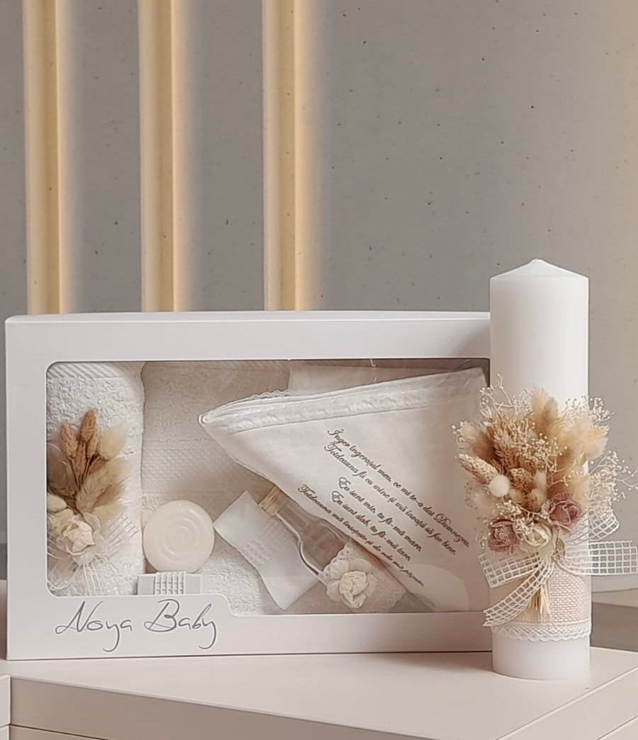 Set trusou si lumanare botez