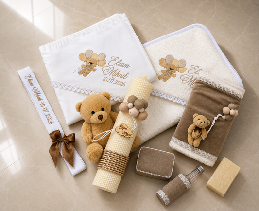 Set trusou si lumanare botez