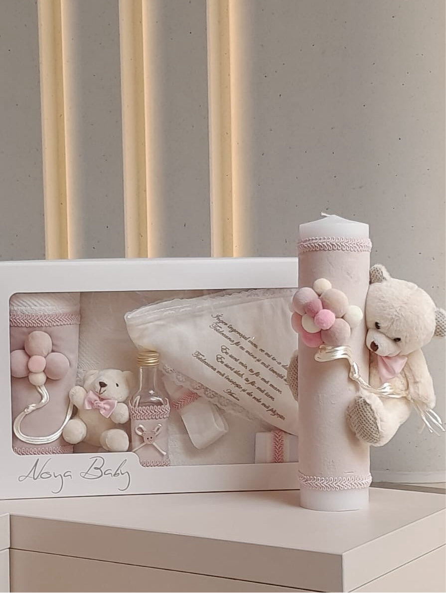 Set trusou si lumanare botez