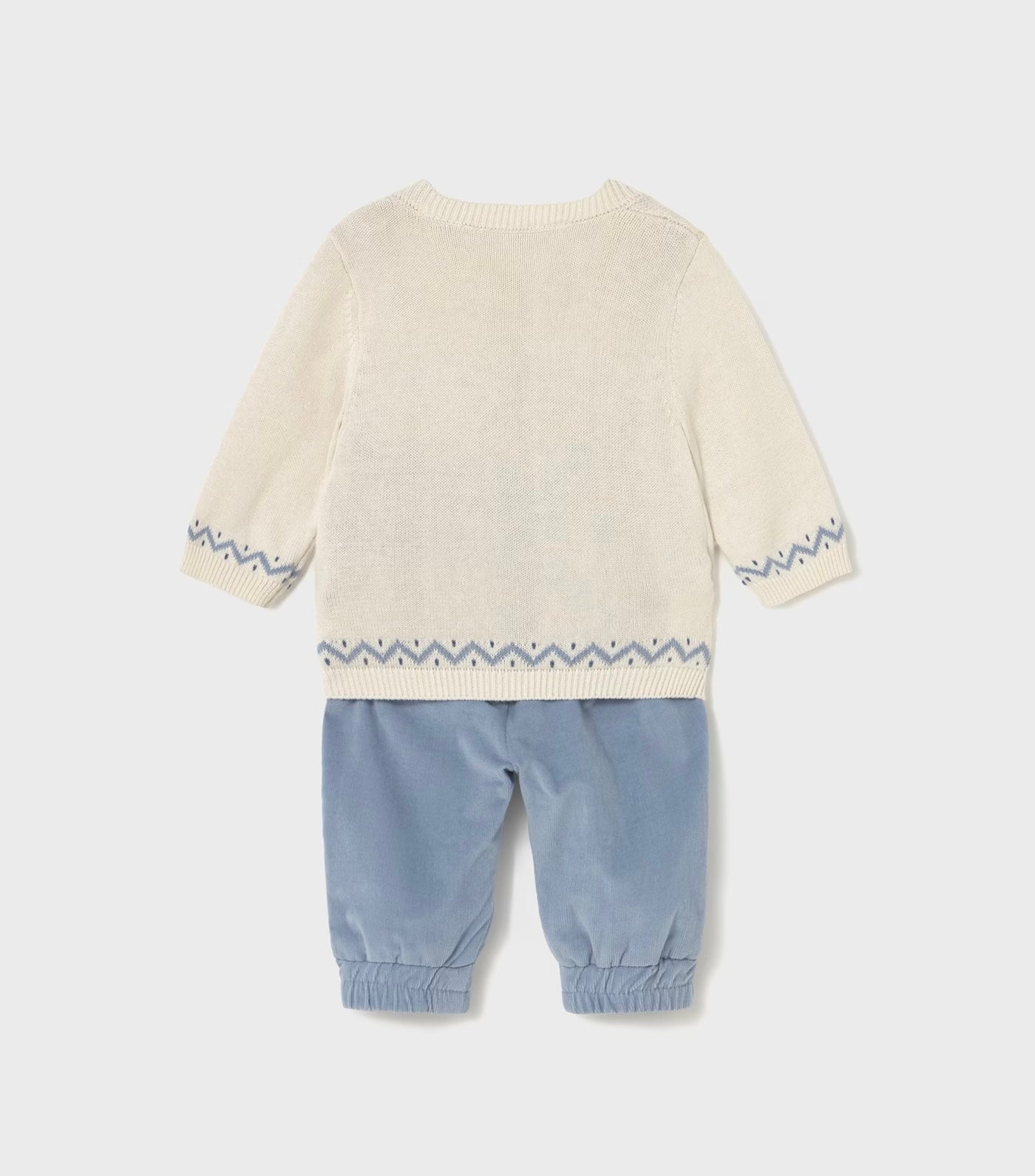 Set pantaloni si pulover nou-nascut