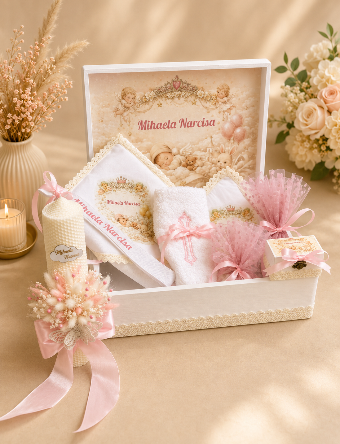 Cufar, trusou si lumanare botez