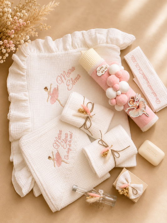 Trusou muselina si lumanare botez