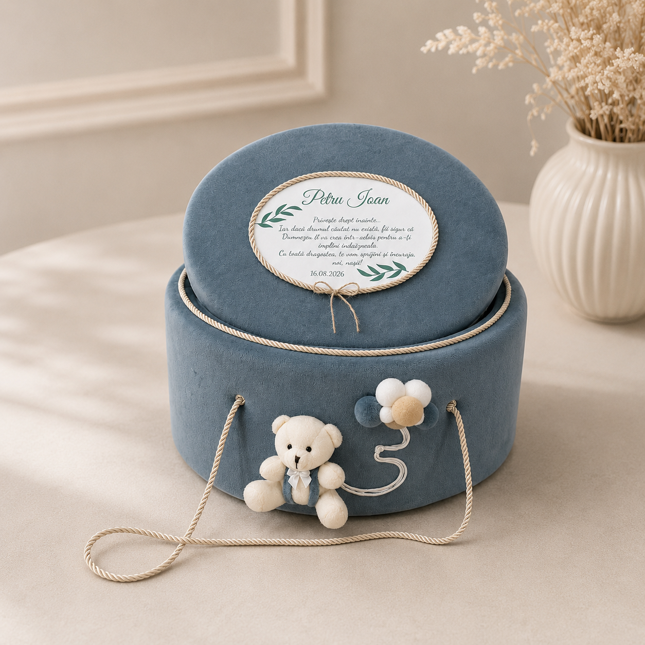 Cufar din catifea personalizat