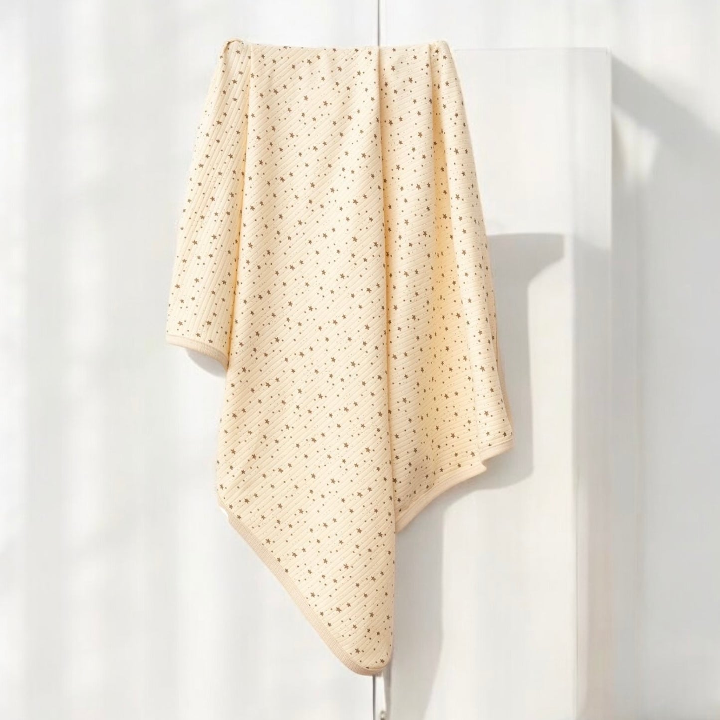 Paturica din bumbac fetite si baietei bej si crem