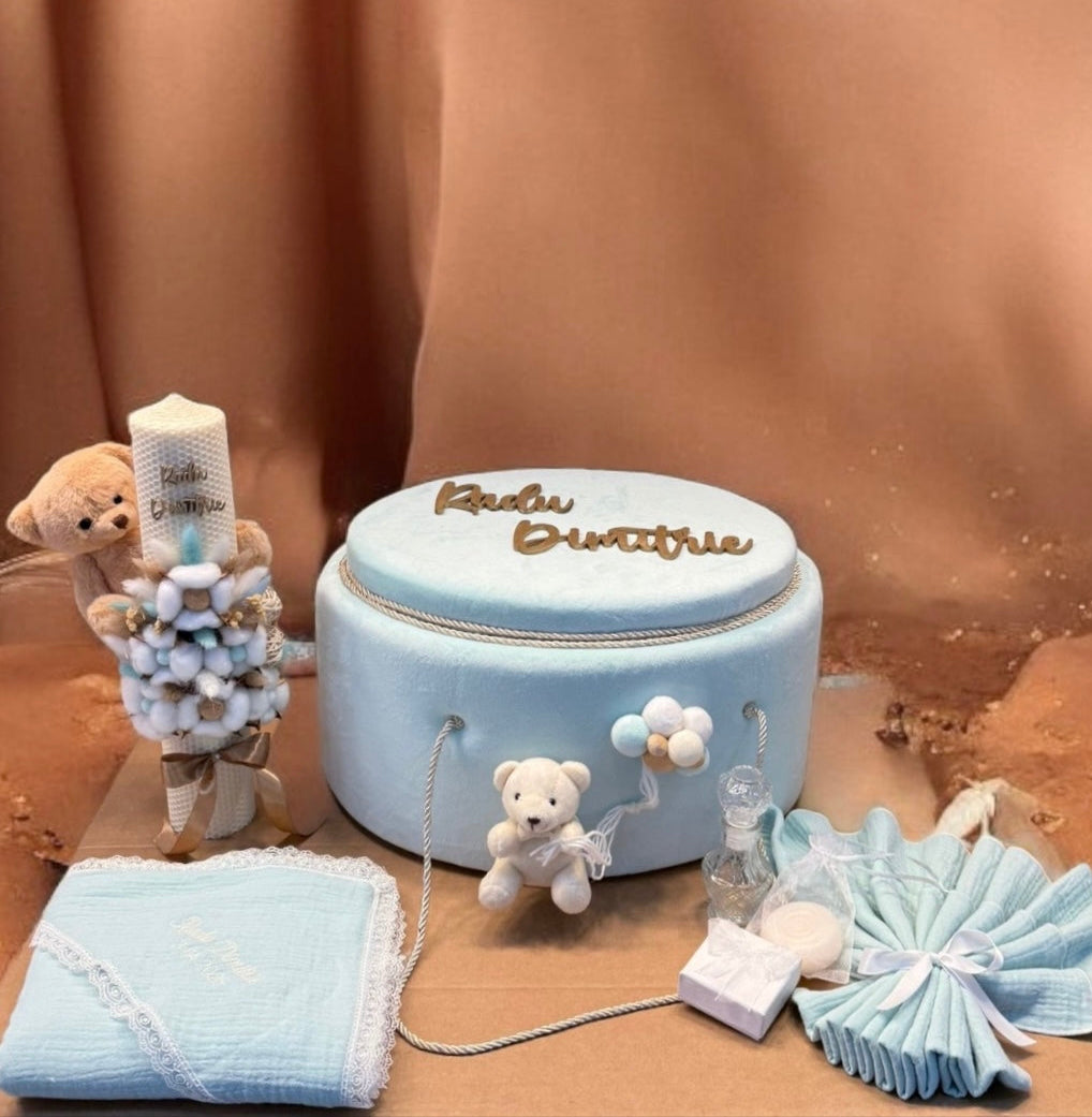 lumanare cufar si trusou personalizat