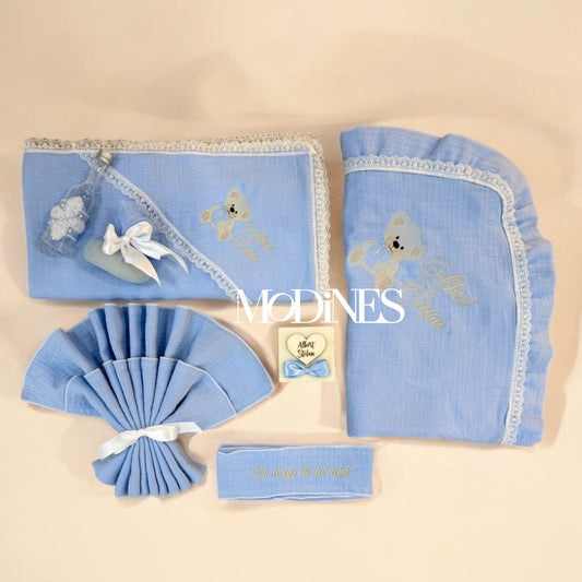 Trusou botez personalizat din muselina