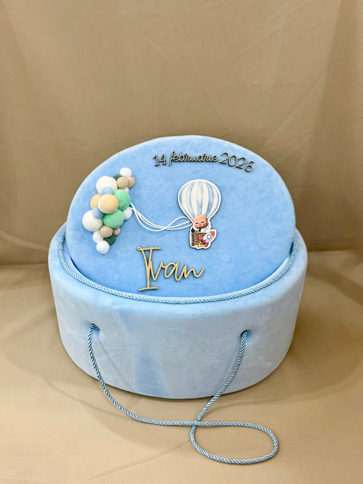 Cufar din catifea personalizat