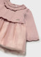 Rochie tricot si tul nou-nascut
