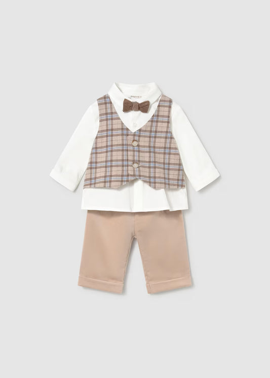 Set cu pantaloni lungi nou-nascut