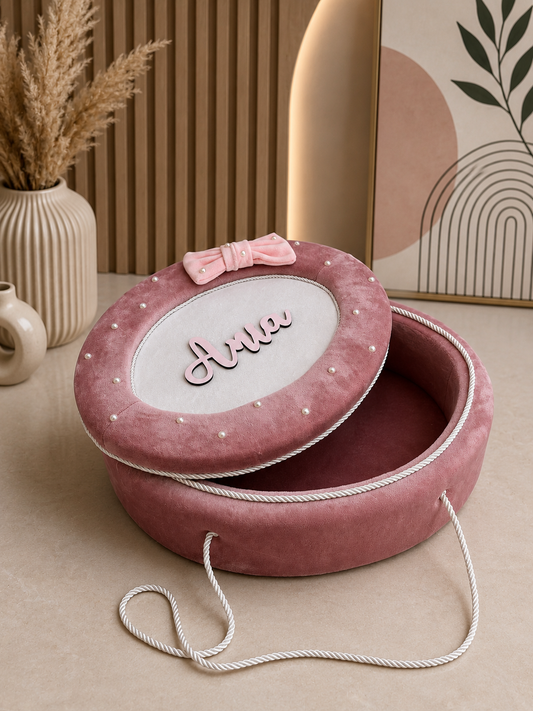 Cufar din catifea personalizat