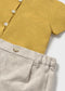 Set pantaloni scurti si camasa din in nou-nascut Mayoral