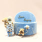 Cufar, lumanare si trusou botez personalizat