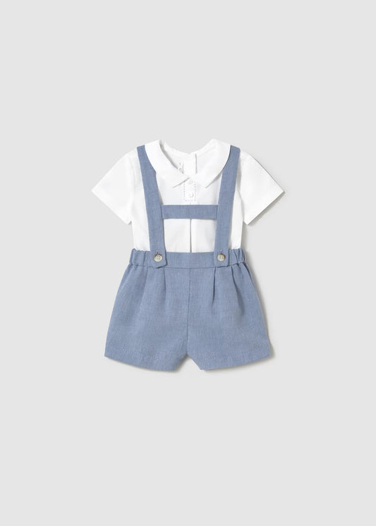 Set pantalolni scurti si camasa cu guler nou-nascut Mayoral