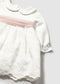 Rochie combinata broderie nou-nascut