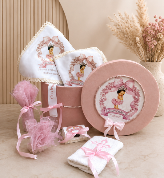 Set cufar si trusou botez Baby Girl