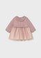 Rochie tricot si tul nou-nascut