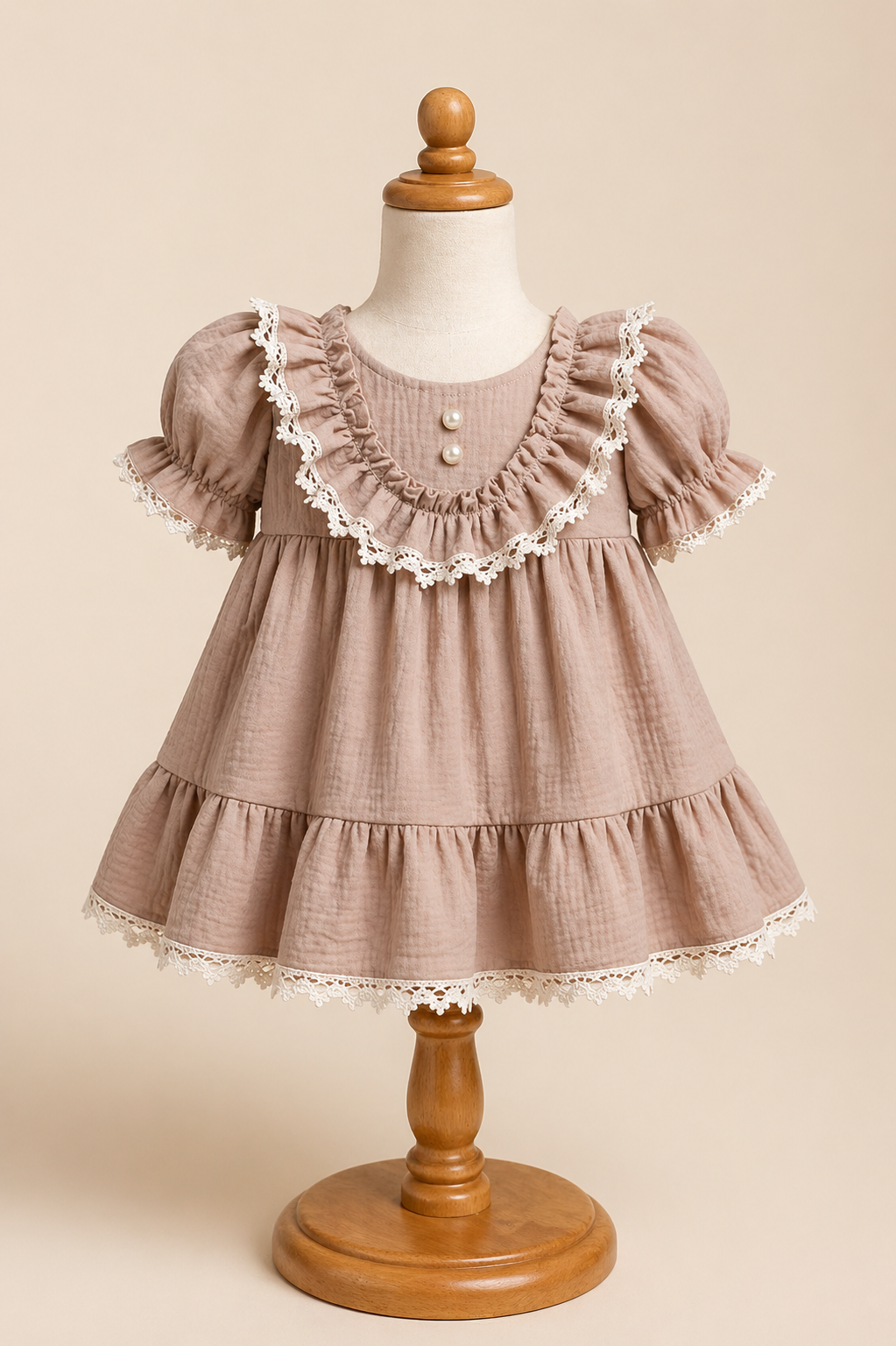 Rochita din muselina Beige Musette