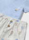 Set pantaloni scurti si tricou nou-nascut baiat Mayoral