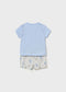 Set pantaloni scurti si tricou nou-nascut baiat Mayoral