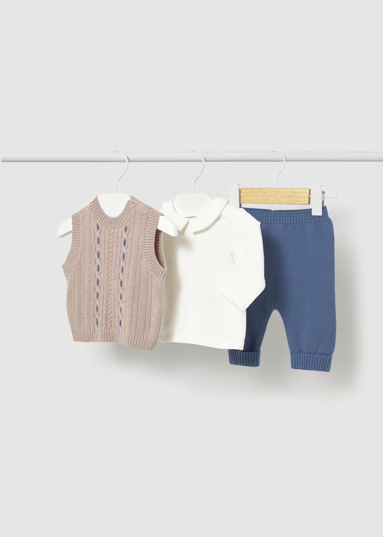 Set cu pantaloni lungi nou-nascut