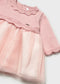 Rochie tricot si tul nou-nascut