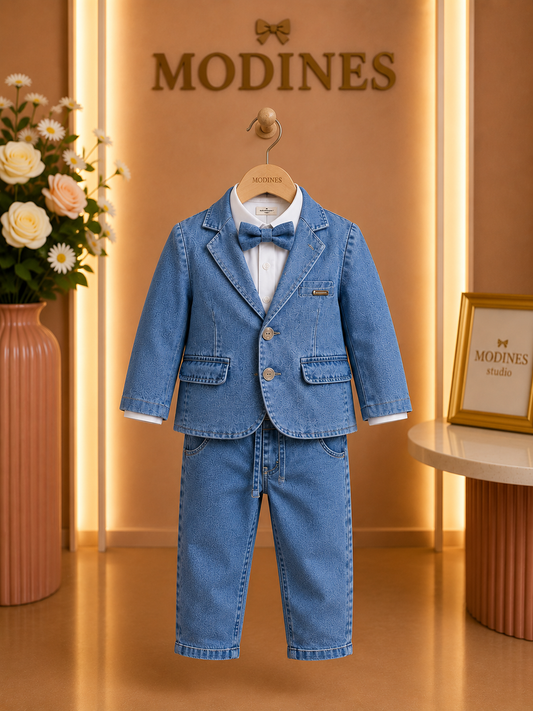Costum denim - 4 piese
