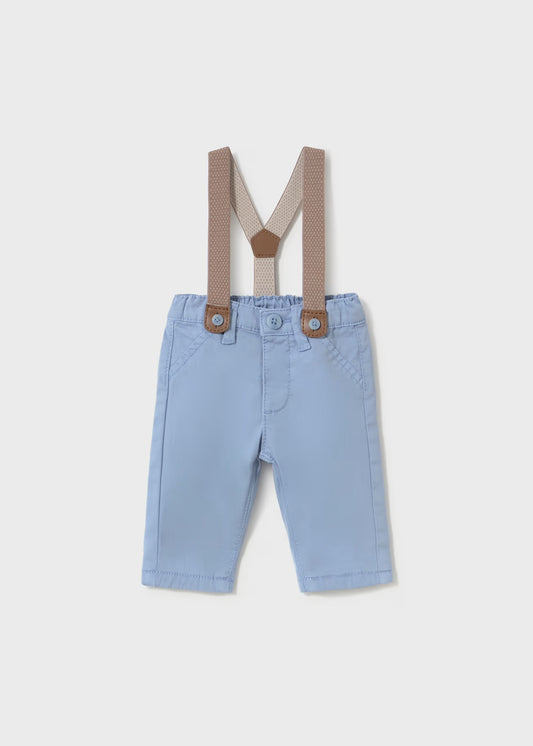 Pantaloni lungi cu bretele nou-nascut