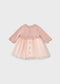 Rochie tricot si tul nou-nascut