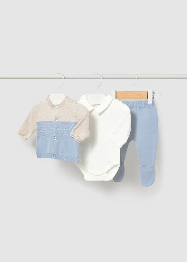 Set pantaloni cu botosei nou-nascut