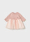Rochie tricot si tul nou-nascut