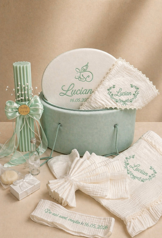 Set cufar, trusou si lumanare Mint Blossom