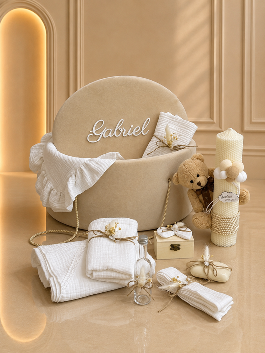 Cufar, trusou si lumanare personalizate Gabriel