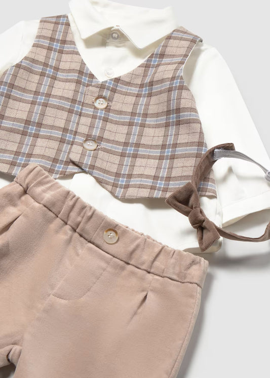 Set cu pantaloni lungi nou-nascut