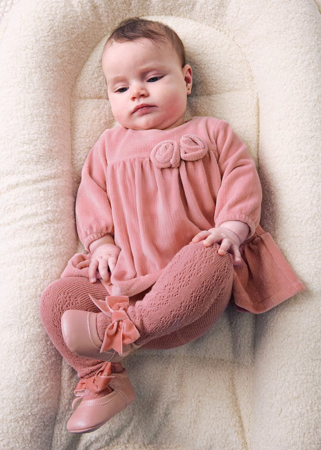 Rochie catifelata nou-nascut Mayoral