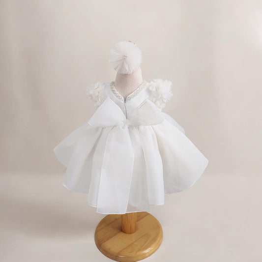 Rochita si accesoriu fetite Margo alb